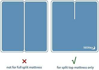 Waterproof Split Top King Mattress Pad Protector for Adjustable Bed, 34" Top Split from Head, Noiseless, Soft Padded Matress Protector
