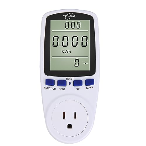 Electrical Usage Monitor,Watt Meter,Power Meter,Wattage Meter,Energy Voltage amp Meter Tester with,Overload Protection,7 Modes Display (no Backlight) (YC01-US)