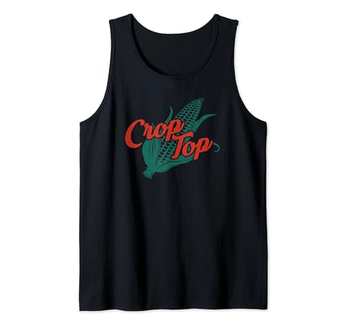 Crop Top: Divertido diseño de maíz agrícola Camiseta sin Mangas