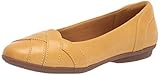 Clarks Women's Gracelin Mia Ballet Flat, Yellow Leather, 90 W US