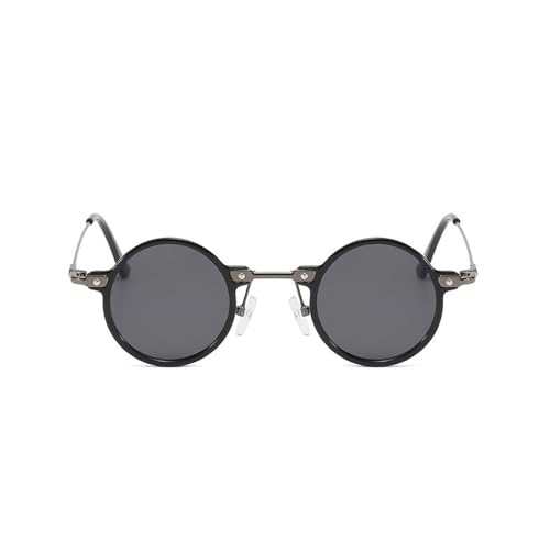 Small Round Sunglasses Men Women, Vintage Punk Circle Style Metal Frame Hippie Sun Glasses UV400 Lens
