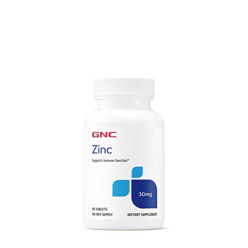 GNC Zinc Tablets 30mg, 90 Tablets, Supports Natural Resistance, Support Immune Function