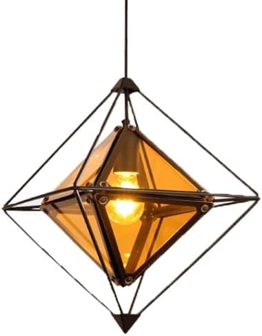 Lustre a une tete avec socle E27 et verre suspension pour decoration de salon