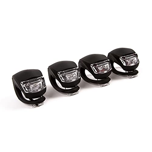 VeloChampion Ensemble d'éclairage Avant et arrière pour éclairage de vélo (Rouge et Blanc) Boîtier en Silicone étanche Lampes de vélo compactes et faciles à Installer - Image 4