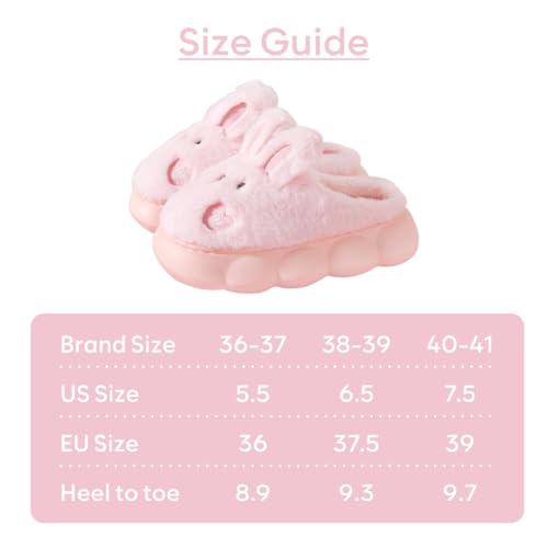 Bunny Slippers Cute Bunny Animal Slipers for Women -Bedroom Cozy Indoor Outdoor Home Thick Bottom Winter Warm Home Slippers3