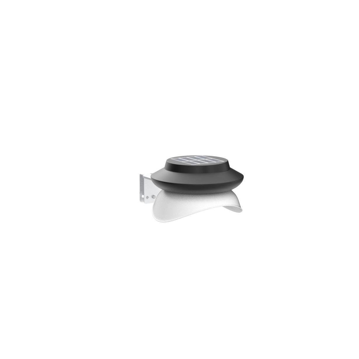 AGOTD Lampy solarne do użytku na zewnątrz, rynny dachowe, 100 lm, IP55, białe, solarne oświetlenie ogrodowe, oświetlenie ścieżek, zewnętrzna lampa solarna do ogrodzenia, patio, chodników, podwórza,