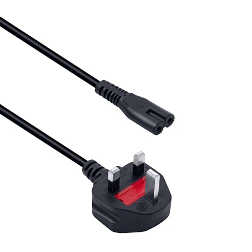 Mcbazel 2M UK Power Cable C7 Figure 8 Power Lead, Power Cable/Kettle Lead for PS5/PS4/PS3 Console