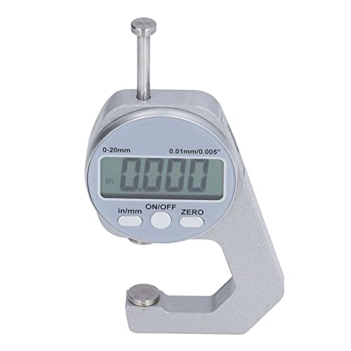 CHICIRIS Calibrador de Espesor Electrónico Digital Calibre de Metal para Medición Precisa de Espesor de 0 a 20 Mm Mostrado en Pantalla LCD, para Artesanos de Joyería y Trabajadores Metalúrgicos
