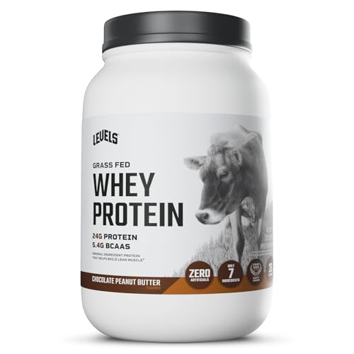 Image of Levels Grass Fed Whey Protein Powder, No Artificials, 24G of Protein, Chocolate Peanut Butter, 2LB