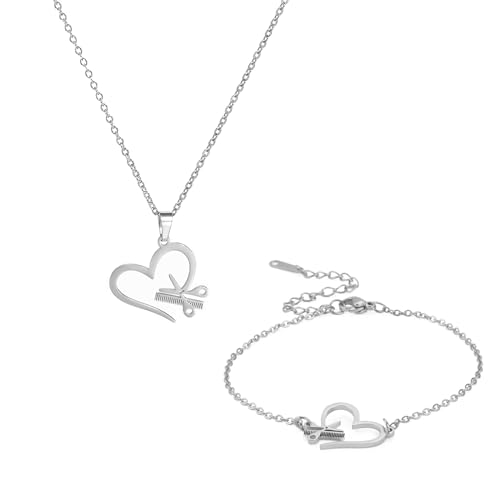 Bracciale Charm Forbici e Pettine - Gli strumenti utilizzati dai parrucchieri come ispirazione per il design, il bracciale è composto da forbici e pettine.