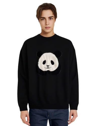 Niepce Inc Streetwear Panda Mens Pullover Knit Oversized Sweater2