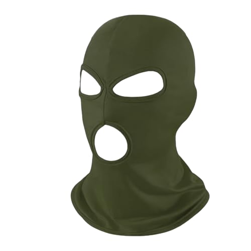 3 Holes Balaclava Ski Mask Thin Three Holes Full Face Mask for Motorcycle Bike Hunting Cycling Cap Ski (US Alpha One Size 3 Hole Olive Green)