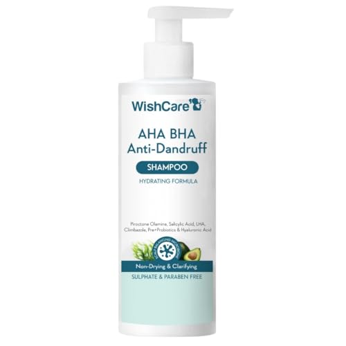WishCare Hydrating AHA BHA Anti Dandruff Shampoo For Women & Men-Paraben & Sulphate Free Shampoo 250ml