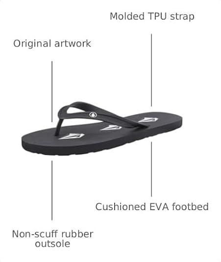 Volcom Men's Volcomotion Flip Flop Sandals Comfort Foam, Water-friendly Thong Sandal