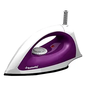 Butterfly Stainless Steel and Polypropylene Dry Iron 1000 W, 1000 Watts