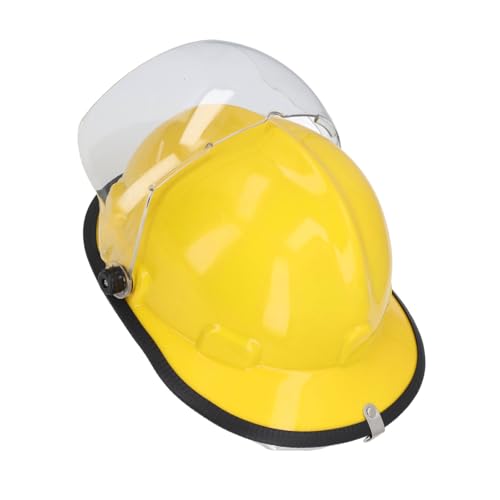 Full Helmet with Face Shield, Flame Retardant Adjustable Firefighter Safety Helmet, Industrial Forestry Safety Helmet, Work At Height and Rescue Hard Hat Slotted Helmet