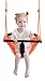Nets Tribe 2-in-1-Schaukel für Kleinkinder. Schaukelsitz für Kinder mit verstellbaren Seilen, Robustes Seilspiel-Schaukelset für Kinder, für drinnen und draußen, Garten. Upgrade-Produkt (orange)