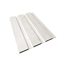 NovaGrid Board 4PCS 3D Soundproof Flat Noodles Wall Panel Strip Design Grooved Texture Panel for Interior Wall Decoration 118”x8.03“ (Frost Cedar)