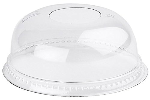Thali Outlet Thali Outlet® - 100 X Dome Lids To Fit -16Oz / 20Oz / 24Oz Plastic Smoothie Milkshake Cups