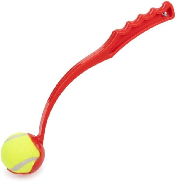 HOT BARGAINS 2 X Dog Ball Thrower Launcher 38cm Approx. large Fetch Comfortable Handle Retrieve Dog Ball Chucker Toy - Balls Included
