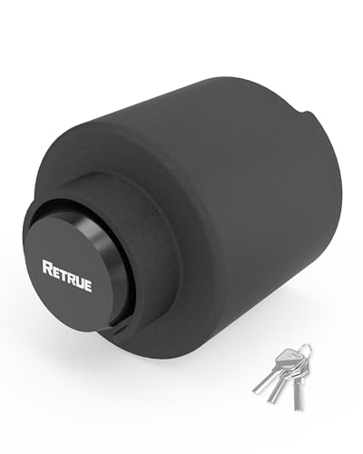RETRUE Heavy Duty Trailer Lock Fits 2 5/16-Inch Couplers Ball Coupler&Safety Chains Anti-Theft Trailer Hitch Locks for RV Cargo Boat Dump Trailer (Black)