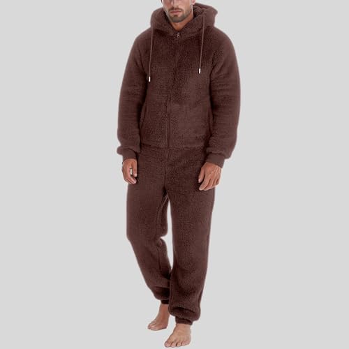 Pijama de invierno para hombre termico con cremallera para no pasar frio en casa 3