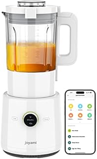 JOYAMI Smart Countertop Blender for Hot & Cold Drinks with 9-Speed, Self-Cleaning, Keep Warm, Ideal for Smoothies, Shakes, Puree, Ice and Frozen Fruit, 56 oz Capacity, 1000W, White