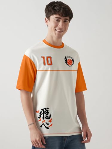 Image of crazymonk Hinata Shoyo Oversized T-Shirt - Multi Color