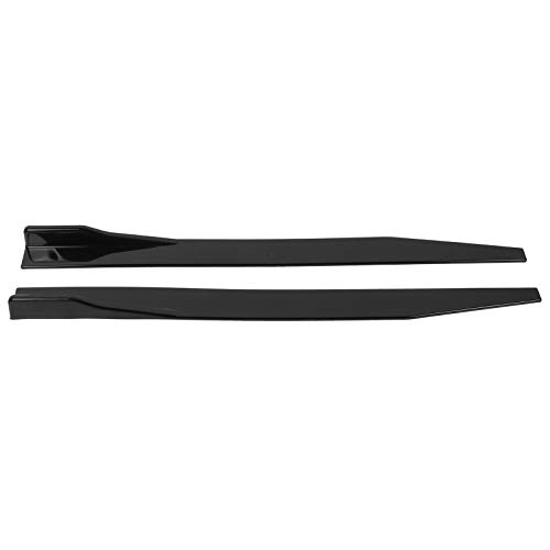 2 Pezzi Minigonne Laterali Rocker Pannello di Estensione Splitter Labbro Auto in Fibra di Carbonio Gonna Laterale Estensione Pannello Rocker Body Kit Universale 120Cm Nero Lucido