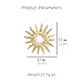 Sun Brooch Pin for Women Girls Fashion Gold-Tone Celestial Brooches Lapel Pins Dainty Suit Hat Dress Accessories Birthday Holiday Jewelry Gift