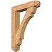 Ekena Millwork BKT0806X36X48OLY03SWR Olympic Arts and Crafts Smooth Bracket w/Offset Brace, Western Red Cedar
