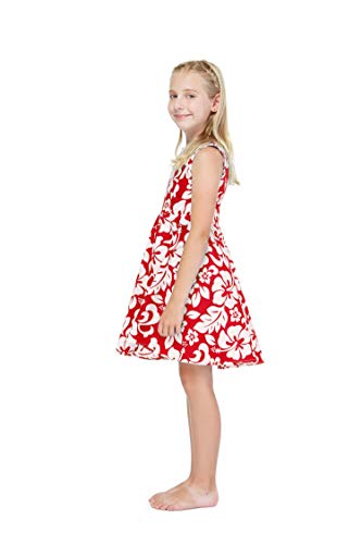 Girl Hawaiian Vintage Fit and Flare Dress in Flamingo in Love4