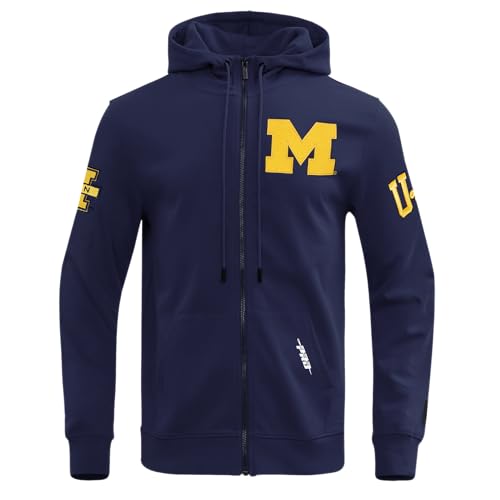 Image of Pro Standard Mens College Classic Chenille Cotton Double Knit Full Zip Hoodie