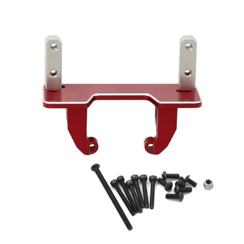 RC Car Accessories for Axial for SCX10 II 90046 AR44 1/10 1 Pcs Aluminum Alloy Axle Servo Mounting Base RC Crawler Upgrade Parts(Red)