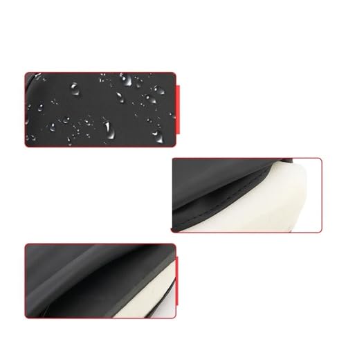 Coussin de dossier universel moto étanche en cuir PU noir Chopper - 4