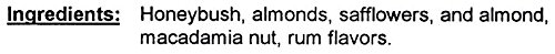 Miniatura 3 de Mahamosa - Té de almendras de ron de miel de 2 onzas, mezcla de té de hierbas de arbusto de miel de hoja suelta (arbusto de miel, almendras, cártamo