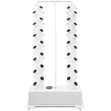 Hydroponic Growing Kit, Vertical Vegetable Planter Tower Hydroponic Germination Tower with 56 Planting Holes and 4 Wheels, 30L/7.93Gal Indoor Outdoor Garden Hydroponics Growing Tower System