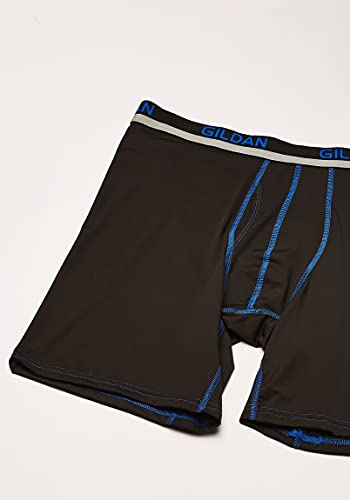 Gildan Men's Long Leg Stretch Polyester Athletic Boxer Briefs, 2-Pack3