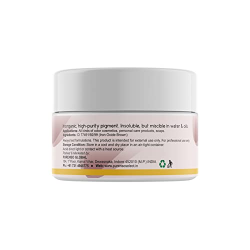 Image of Purenso Select - Iron Oxide Brown Powder, 15g I For Cosmetic, Polyurethane Resin, Art Clay and Flooring