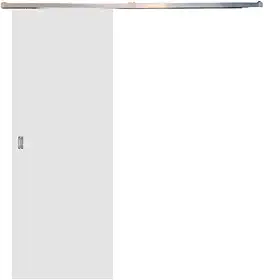 Porta De Correr Branco Prime 210x100 Com Kit Aluminio