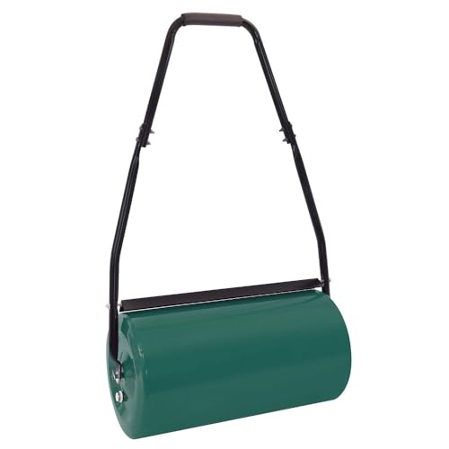 Oxeo Rouleau à Gazon 60cm - 48 L / 60kg - Rouleau à Main pouvant être rempli d'eau/de Sable - Acier Robuste - pour Gazon et Champs