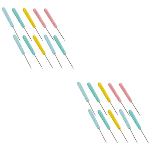 IWOWHERO 2sets Sewing Awl Tool Kit for Needle Stitch Markers DIY Leather Craft Sewing Accessories Kit 10pcs*2 Random