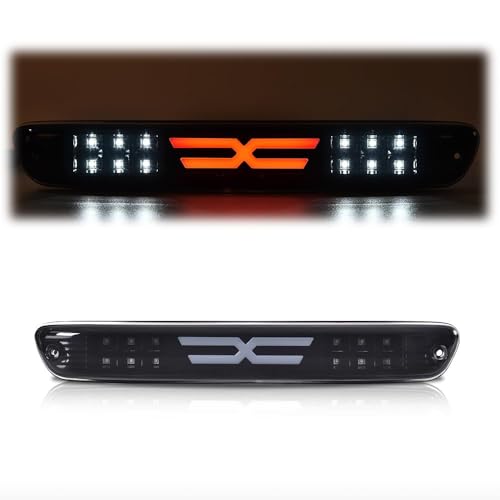 PIT66 LED Bar 3rd Brake Light Fit 2004-2012 Chevy Colorado/GMC Canyon | Fit Chevy Colorado/GMC Canyon 2004-2012 High Mount Stop Light Cargo Light Parking Light X Type Black Housing Clear Len