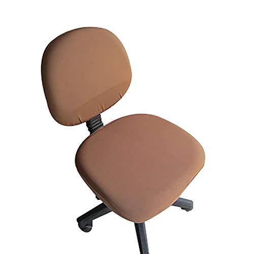 Loghot Chair Covers Spandex Universal Computer Office Desk Stretch Rotating Pure Color Chair Cover (Brown)