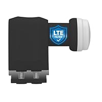 TechniSat Twin LNB für 2 Teilnehmer mit LTE Filter - 2fach digital LNC, Wetterschutzkappe, Premium-Qualität