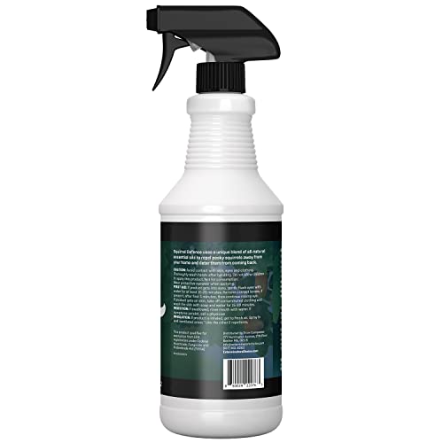 Exterminators Choice - Squirrel Defense Spray - 32 Ounce - Natural, Non-Toxic Squirrel Repellent - Quick And Easy Pest Control - Safe Around Kids And Pets - Deters But Doesn’t Harm #TOP1