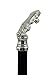 Solid & Elegant Walking Stick by Cavagnini - Handmade Wood & Pure Pewter Handle, Robust Luxury Cane for Men & Women, Made in Italy, Gift Idea