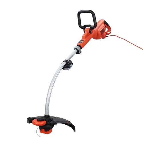 Image of BLACK+DECKER GL9035-GB Corded Electric Strimmer Grass Trimmer, 900 W, 7000 RPM, 35 cm with Wheel Edge Guide & Adjustable Second Handle for Heavy Duty Weed Cutting, 3.2 Kg