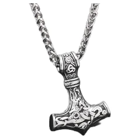 Multibao Viking Thor's Hammer Pendant Necklace Cover