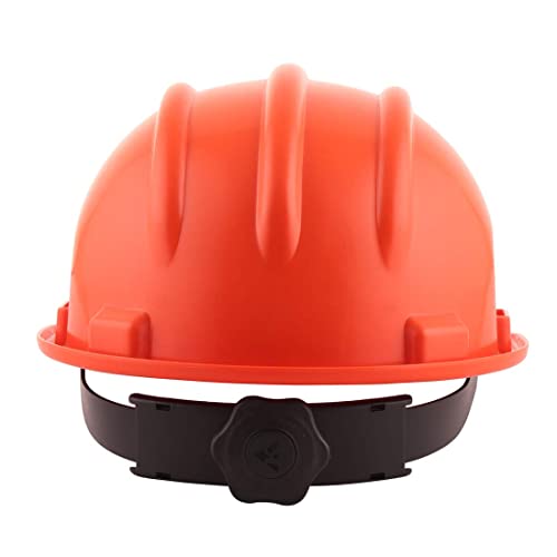 Image of KARAM PN521 Safety Helmet for Men Construction Helmet | Ratchet Type Adjustment with Adjustable Chin Strap | Work Helmet with Side Slot for Attachment | is:2925:1984 Certified | Orange | Pack of 5